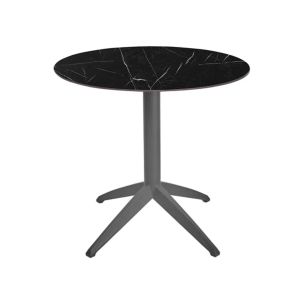 Стіл QUATRO FIX ø 80 ANTRACITE-MARBLE